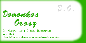 domonkos orosz business card